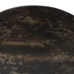 Top view close-up with textured dark bronze patina and subtle color variation