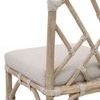 Close-up on Bayview Counter Stool corner showing detailed taupe and white rope wrapping on leg and backrest
