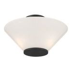 Side view emphasizing the conical shape and tapering of the glass shade