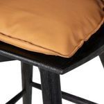 Lewis Swivel Stool angled with seat cushion against plain white background