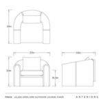 Product Image 11 for Julien Open Arm Outdoor Lounge Chair from Arteriors