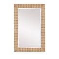 Full front view identical to primary image showing travertine tiles and brass inlay