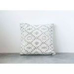 Product Image 3 for Shelly Black & White Square Cotton Tufted Pillow from Creative Co-Op