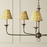Product Image 4 for Block-Print Gold Pleated Chandelier Shade from Currey & Company