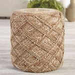 Product Image 1 for Ystad Natural Beige/ White Cylinder Pouf from Jaipur 