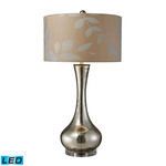 Product Image 1 for Orion Table Lamp In Antique Mercury Blown Glass With Metallic Print On Cream Linen Shade And Cream Fabric Liner from Elk Home