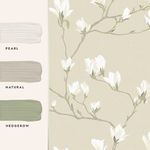 Product Image 4 for Laura Ashley Magnolia Grove Natural Floral Wallpaper from Graham & Brown