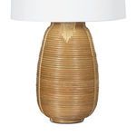 Technical drawing showing Denver Leather Table Lamp height 28.5 inches and width 17 inches