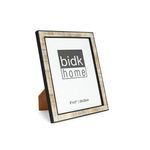 Resin Horn Picture Frame shown from side angle with black backing stand visible