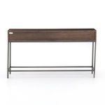 Side perspective revealing clean metal frame structure and wood thickness