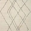 Fabian Ivory / Charcoal Rug with two-tone greige and soft black diamond-shaped Moroccan motifs and subtle high-low texture