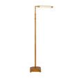 Autrand Brass Floor Lamp full front view with arm extended horizontally to the right