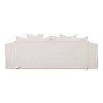 Back view of Kiran sleeper sofa showing smooth upholstery and cushion tops