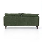Leather texture with detailed contrast-stitch seams in sage green shade