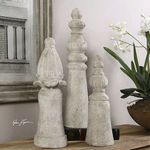 Product Image 1 for Uttermost Asmund Aged Ivory Finials S/3 from Uttermost