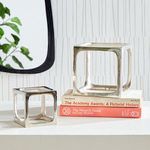 Product Image 3 for Cubist Silver Sculptures, Set of 2 from Napa Home And Garden