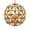 Chandelier hanging from ceiling mount showing entire chain and canopy fitting