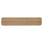 Top view of bench surface with clear, natural wood finish and no visible knots