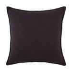 Beaufort Solid Dark Gray/ White Throw Pillow 26 inch image 2
