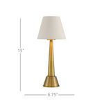 Close-up of cream shantung fabric lampshade showing textured weave and smooth gold inner lining