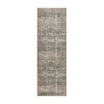 Full length straight-on view of the rug with visible vintage floral pattern
