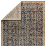 Partial flattened fold corner showing intricate hand-knotted weave structure
