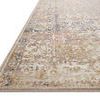 Close-up angled view showing texture and pile height variation of Indra Ivory Multi Rug