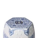 Product Image 3 for Blue & White Hexagonal Lotus Stool from Legend of Asia