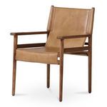 Remy Dining Chair angled view highlighting armrests and slightly angled backrest.