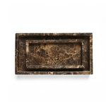Two Brown Emperador Tank Trays nested, showing scale difference and consistent marble pattern