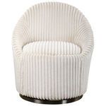 Product Image 2 for Crue White Swivel Chair from Uttermost