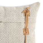 Product Image 3 for Leather Tie Pillow Oatmeal 20" from Four Hands