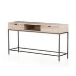 Side angled view showing full open drawers on left and right sides
