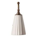 Wilma Sconce front view focusing on full scalloped ceramic shade with reeded texture