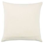 Back side of pillow in solid cream woven cotton without patterns