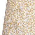 Close-up detail showing texture and leafy yellow ginkgo print on Maiden Fern lamp shade pleats