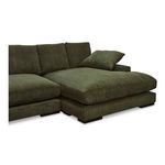Close-up of the sectional’s reversible flip chaise seat demonstrating its modularity