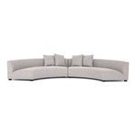 Close-up showing the detailed seam and texture where back and seat cushions meet