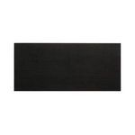 Top down view showing smooth flat surface with black woven raffia wrapping