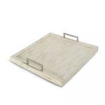 Product Image 1 for Nevis Square White Bone & Nickel Tray from Regina Andrew Design