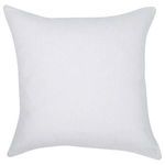 White square sham made of cotton, linen, and cashmere blend with a smooth textured surface