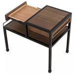 Product Image 5 for Webster Side Table, Dark Walnut With Metal from Noir