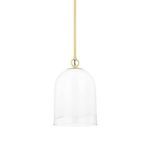 Product Image 1 for Lennon 1-Light Modern Etched Glass Small Bell Pendant from Mitzi