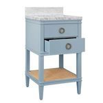 Product Image 1 for Bath Vanity With White Marble Top from Worlds Away