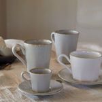 Product Image 2 for Luzia Ceramic Stoneware Coffee Cup and Saucer, Set of 6 - Ash Grey from Costa Nova