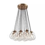 Product Image 3 for Boudreaux 17 Light Chandelier In Satin Brass With Sphere Shaped Glass from Elk Lighting