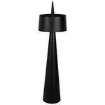 Front view of Moray Floor Lamp with shade open-top visible