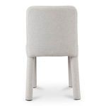 Rear view emphasizing upholstery seam and smooth, rounded edges on chair back