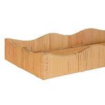 Product Image 5 for Rectangle Scalloped Edge Tray In Rattan from Worlds Away