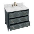 Product Image 13 for Santos 36" Vintage Navy Vanity with Rectangular Undermount Sink from Currey & Company
